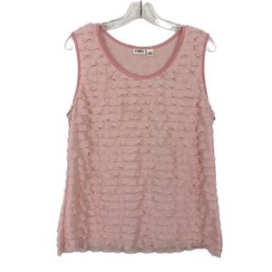 Cato Sleeveless Pink Top with Ruffles